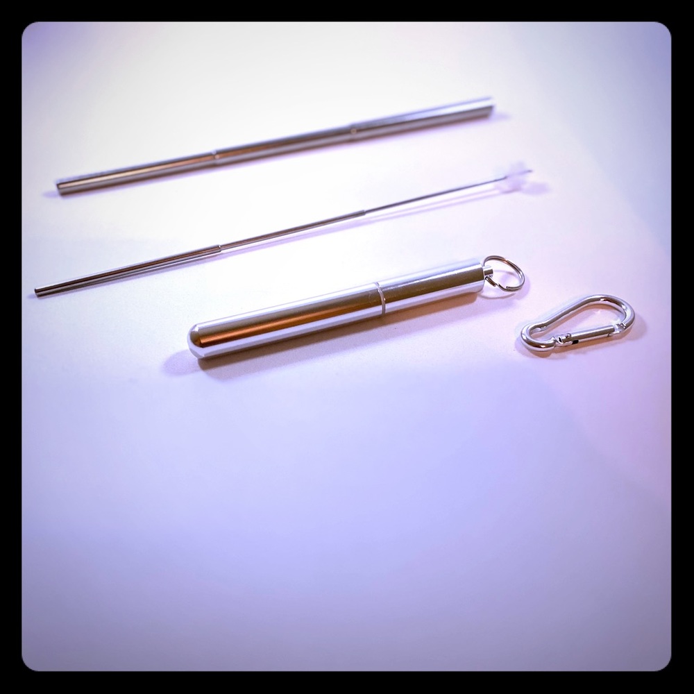 New portable metal straw set